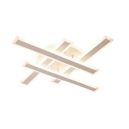 Lustra LED cu telecomanda SHAWN 85W, Liniara,  lumina Rece/Calda/Neutra, Dimabila, Alb