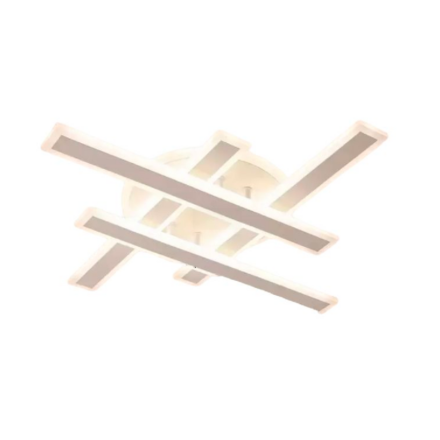 Lustra LED cu telecomanda SHAWN 85W, Liniara,  lumina Rece/Calda/Neutra, Dimabila, Alb