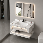 Set Mobilier VELIN pentru Baie, 60cm, 3 Piese, Alb