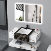 Set Mobilier VANTA pentru Baie, 80cm, 3 Piese, Alb