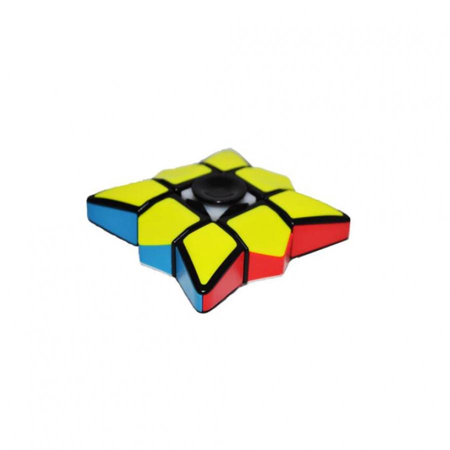 Cub Rubik cu Spinner,Multicolor,11x11x3 cm, JIE/M1