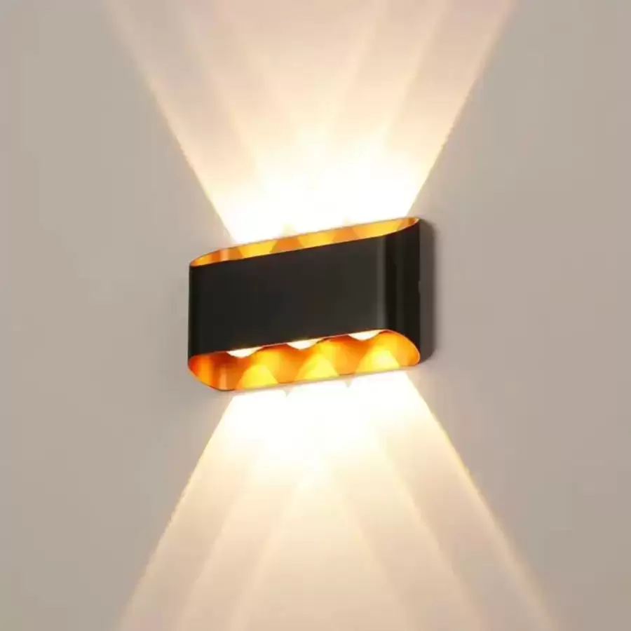 Aplica LED Exterior Emmitt 6W Auriu Negru