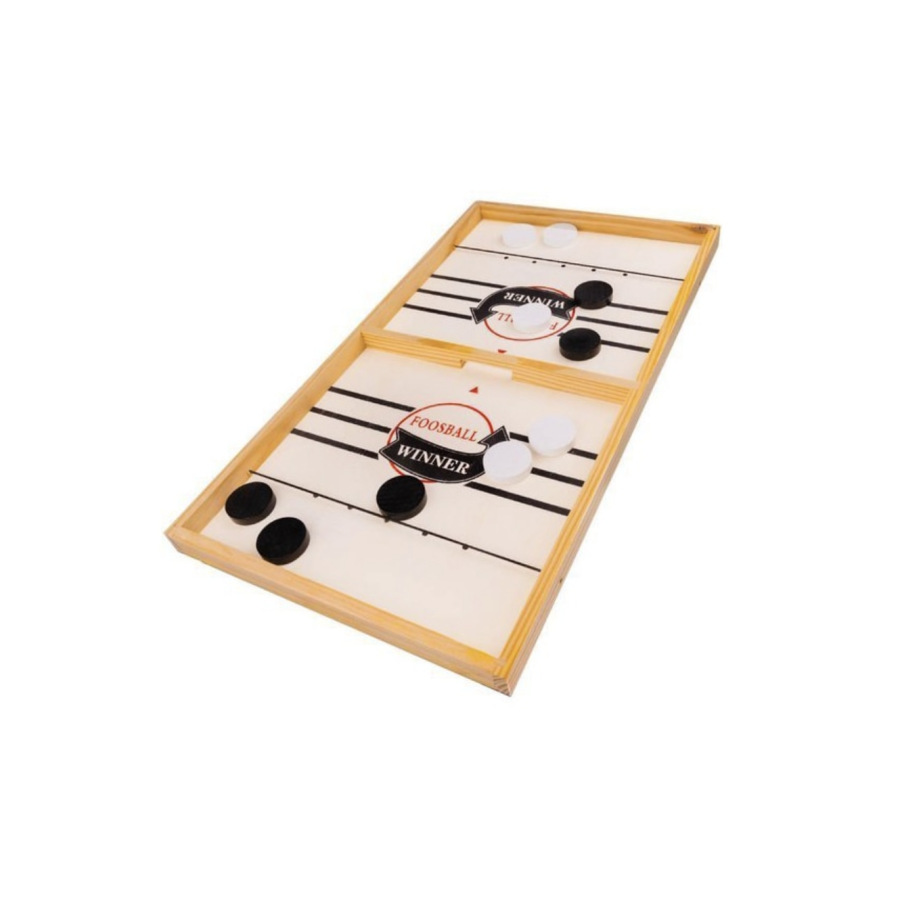 Joc tip Hochei pentru Copii cu Tablă din Lemn, cu 10 Piese, 29.5x54 cm