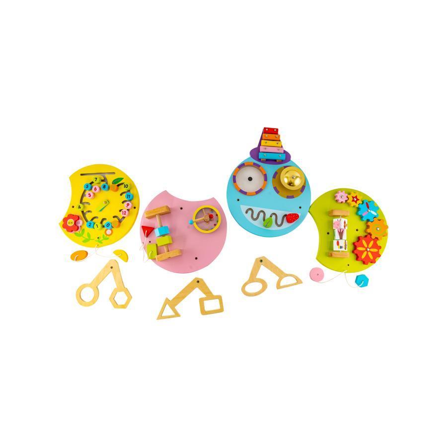 Jucărie Educativă Montessori Multifuncțională  în Formă de Omidă, 12 Piese, Multicolor, Lemn