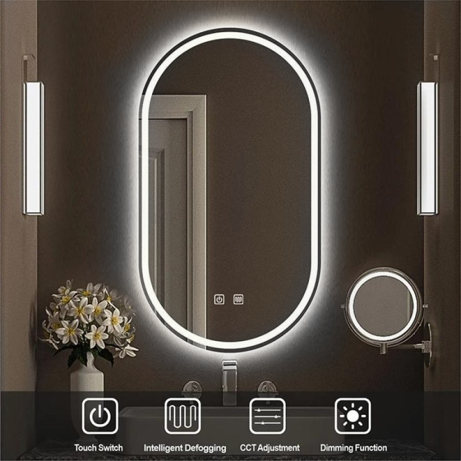 Oglinda LED Touch Rainer, cu functie Dezaburire 60x79 cm, colectia KORMAN