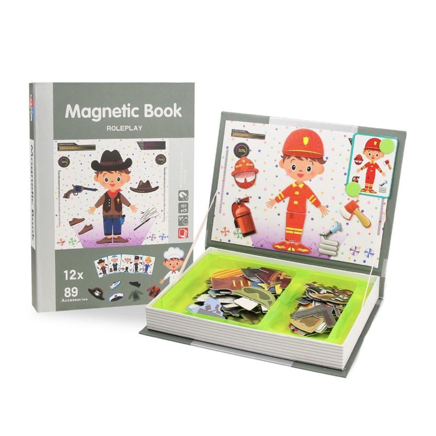Puzzle tip Carte Magnetică Schimbarea Profesiei 89 Piese și 12 Carduri, Multicolor