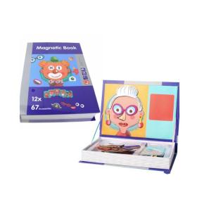  Puzzle tip Carte Magnetică  Claunul Hazliu, 67 Piese și 12 Carduri, Multicolor