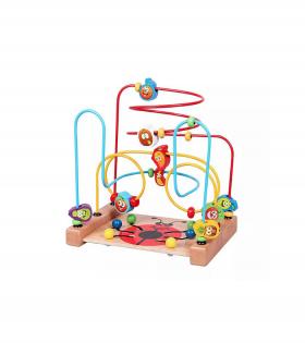 Jucărie Educativă Montessori Multifuncțională, Model Gărgărită, Lemn