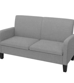 Canapea cu 2 locuri, 135 x 65 x 76 cm, gri deschis
