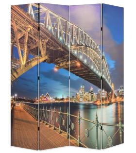 Paravan de cameră pliabil, 160 x 170 cm, Sydney Harbour Bridge