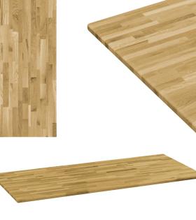 Blat masă, lemn masiv de stejar, dreptunghiular, 23mm 120x60cm