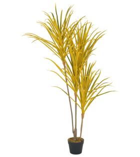Plantă artificială Dracaena cu ghiveci, galben, 125 cm