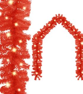 Ghirlandă de Crăciun cu lumini LED, roșu, 20 m