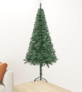 Brad de Crăciun artificial de colț, verde, 240 cm, PVC