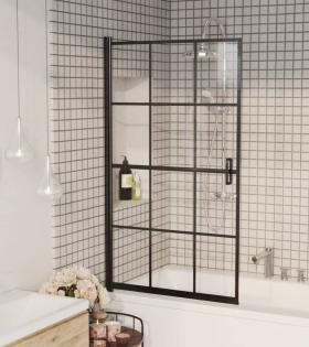 Cabină de duș, negru, 80x140 cm, ESG