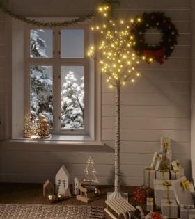 Pom Crăciun 180 LED-uri alb cald 1,8 m salcie interior/exterior