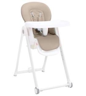 Scaun de masă pentru bebeluși, bej, aluminiu