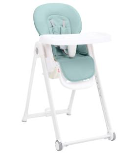 Scaun de masă pentru bebeluși, turcoaz, aluminiu