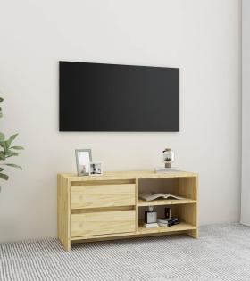 Comodă TV, 80x31x39 cm, lemn masiv de pin