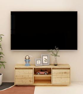Comodă TV, 110x30x40 cm, lemn masiv de brad