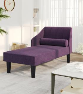 Canapea extensibilă cu 2 locuri, violet, textil