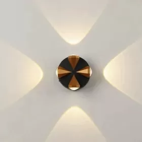 Aplica LED Exterior Kartier 4W Negru Auriu