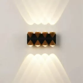 Aplica LED Exterior Keaton 8W Negru Auriu