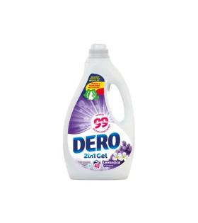 Detergent Lichid DERO 2 în 1, 2L, 40 Spălări, Aromă Levănțică și Iasomie