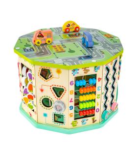 Jucărie Educativă Montessori Multifuncțională 17 în 1, 36 Piese, Multicolor, Lemn 