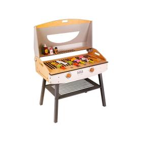 Jucărie tip Barbecue Grill,  35 Piese,  Multicolor, Lemn