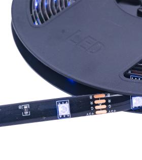 Kit Bandă LED cu Telecomandă, 14W,  3m,  Alimentare prin USB, RGB