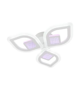 Lustră LED 3D Zeni cu Telecomandă, 60W, 2.4GHz, Acril, Alb