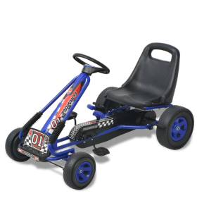 Mașină Go Kart cu Scaun Reglabil, Albastru