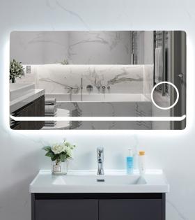 Oglindă LED Touch cu Funcție Dezaburire, Lupă Cosmetică, Smack, 80x60cm