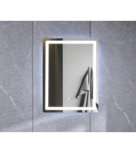Oglindă LED Touch cu Sistem Dezaburire și Ceas, Smack, 80x60cm