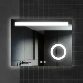 Oglinda LED Touch Piano, 80x60 cm, functie Dezaburire, Korman Technik