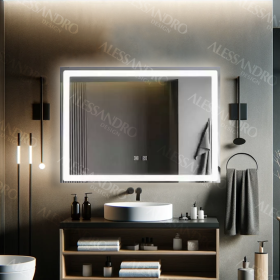 Oglinda LED Touch Umbria, cu functie Dezaburire, 70x50 cm, Colectia Marcello Funghi
