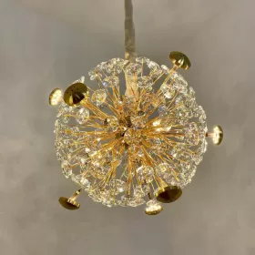 Pendul LED Cristal Arthur 99W Auriu
