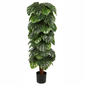 Planta Artificiala Monstera deliciosa, fara Ghiveci, 140cm Verde