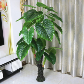 Planta Artificiala Alocasia odora, fara Ghiveci, 150cm Verde