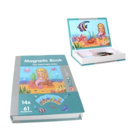 Puzzle tip Carte Magnetică cu  Printesa Mărilor, 61 Piese și 14 Carduri, Multicolor